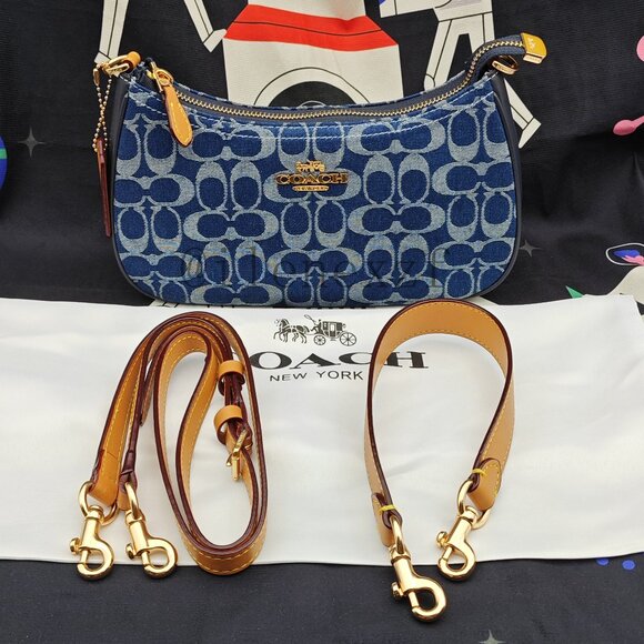 Coach Teri Crossbody Bag Denim Blue - Picture 1 of 11